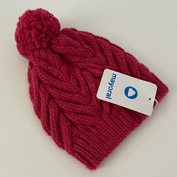 Mayoral Girl’s Raspberry Pink Wool Hat Size 8 NWT - Picture 3 of 6